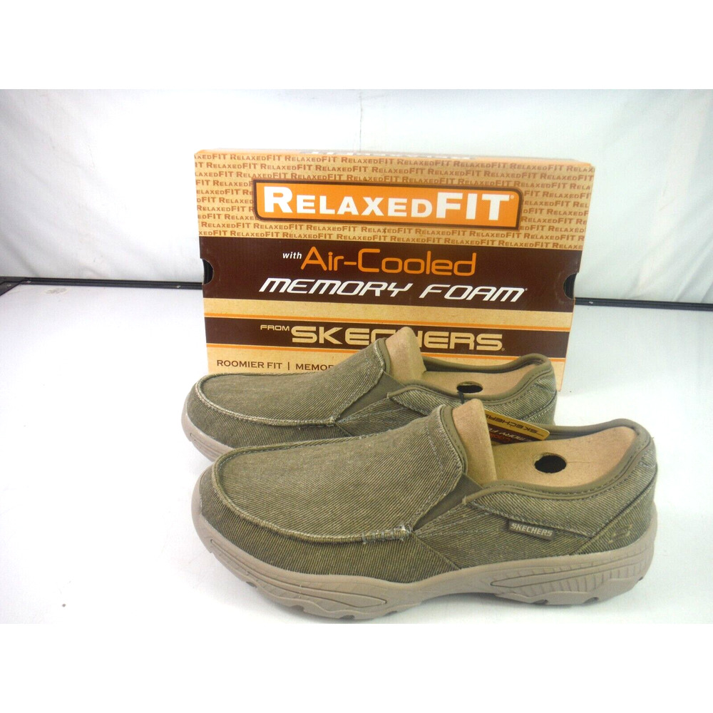 Skechers Men’s Creston RelaxedFIT With Air-Cooled Memory Foam Taupe Size 10.5
